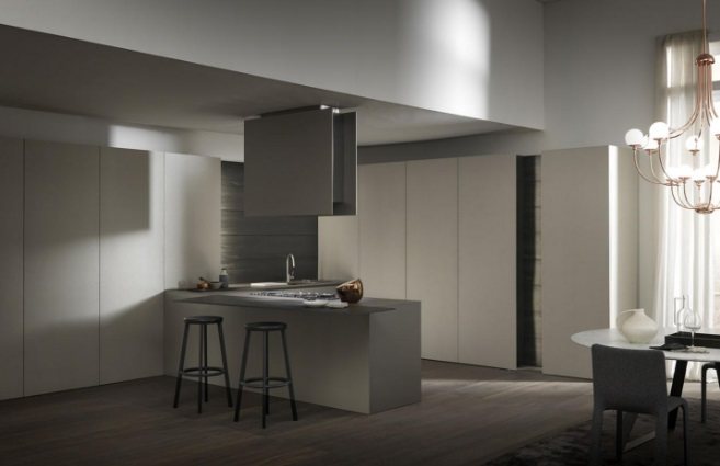 Versione in melaminico cendre.