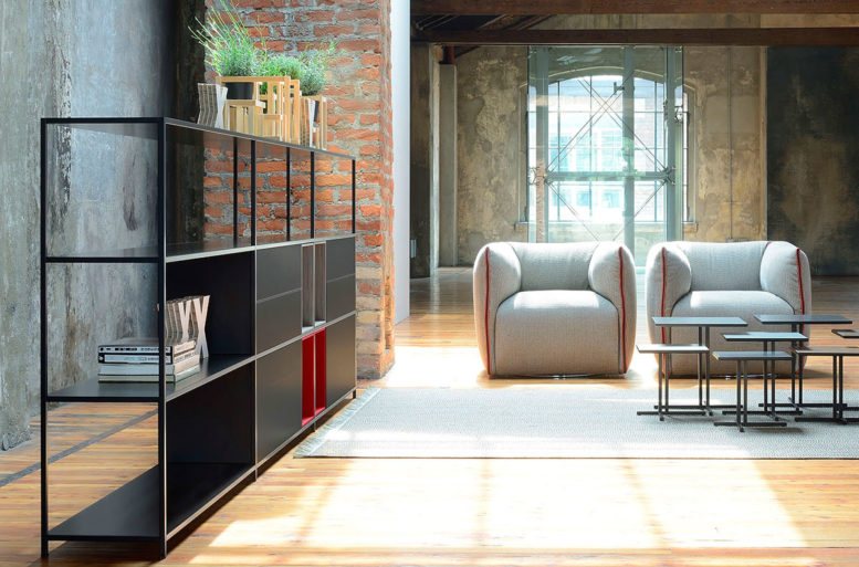 I contenitori sono realizzati in fibra di legno, disponibili in laccato opaco  microgoffrato in tanti colori. 