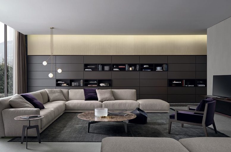 Il sistema versatile permette di regolare a piacimento l'armonia tra pieni e vuoti.