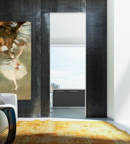 Versione in boiserie, innovativo sistema per abbellire le pareti e le porte. 