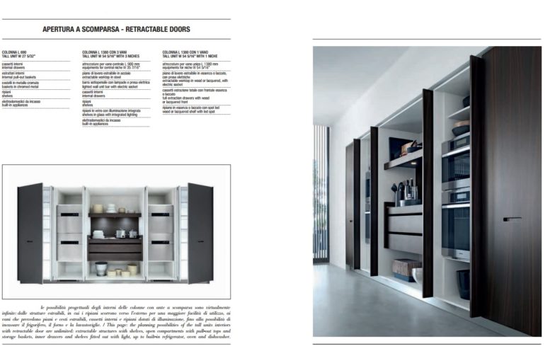 Colonne attrezzate con porta a scomparsa
